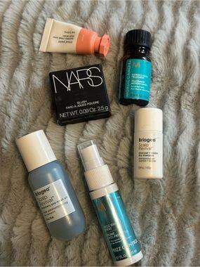 NARS Mini Blush with Coral Tube and Turquoise Hair Oil Set